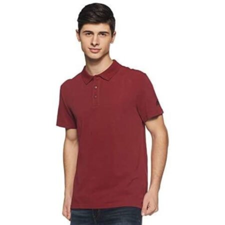 Adidas Polo Poly Cotton T Shirt HI5593 Maroon