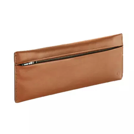 Caran d'Ache 1 Pen Zipped Beige Leather Case