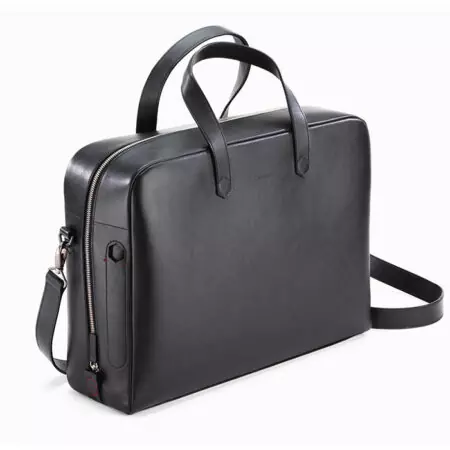 Caran d'Ache Black Leather Laptop Bag