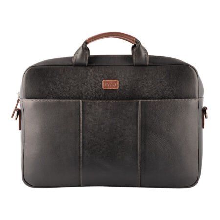 Elan Leather Executive Laptop Bag Black