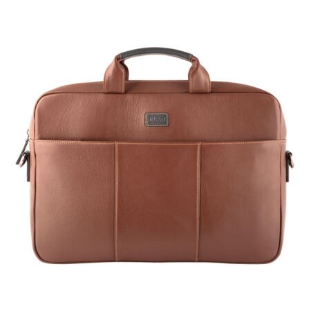 Elan Leather Executive Laptop Bag Brown