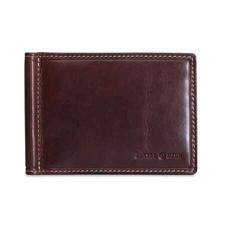 Jekyll And Hide 2792OXCO Oxford Leather Money Clip Wallet - Coffee