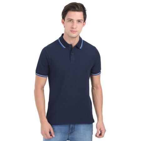 M&S Cotton Polo T-Shirts Navy Blue