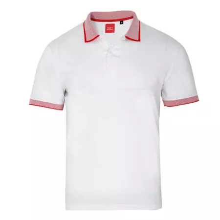 Scott Basic Polo T Shirt White With Red