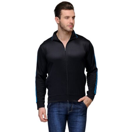 Scott Stripe Jacket Black With Blue