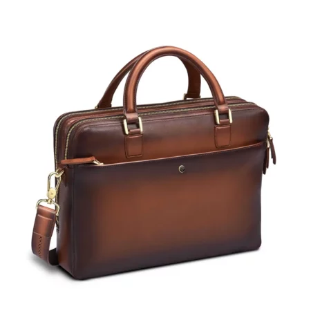 Lapis Bard Chester Slim 14Inch Laptop Business Bag Cognac Pic 1