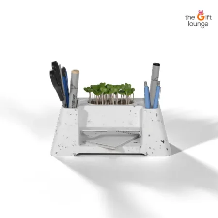 desk organizer with plant pot