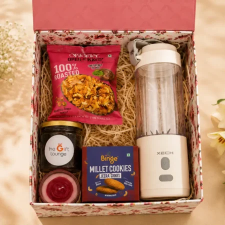Roasted snack with millet cookies and blender, a corporate diwali gift by the gift lounge