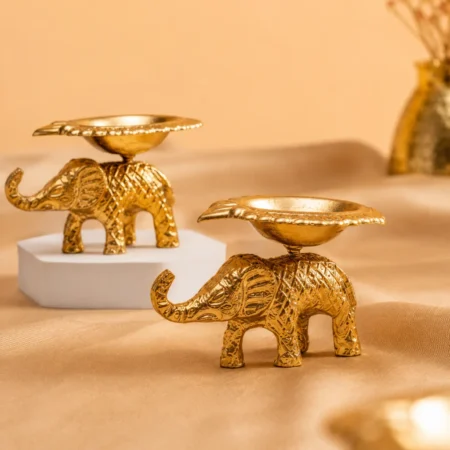 Diyas moulded with Elephant, a perfect diwali gift for employees